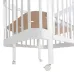 Кроватка-трансформер Indigo ITALIANO BABY (продольный маятник+колеса)
